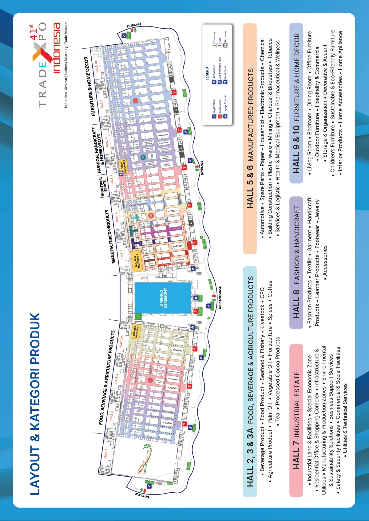 Layout gabungan — semua hall